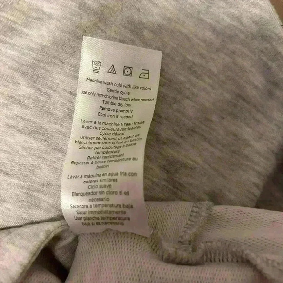 Danskin Women’s Grey Cropped Lightweight Yoga Sweatshirt Knot Front Size M - Picture 6 of 8